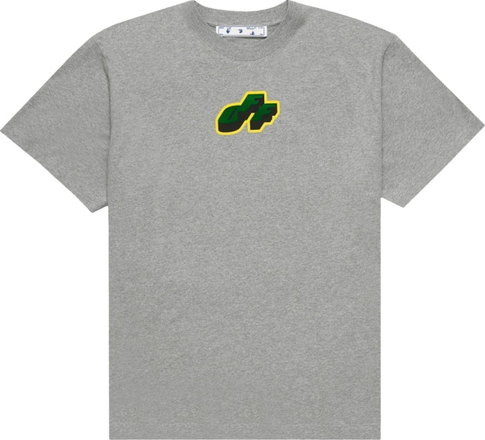 Off White Tongue Out Over T Shirt Grey/Green