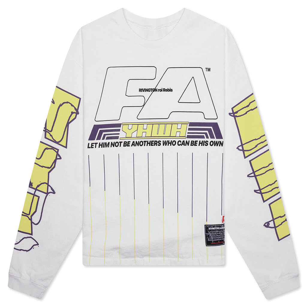 RRR123 HIS OWN RACING LS TEE OPTIC WHITE