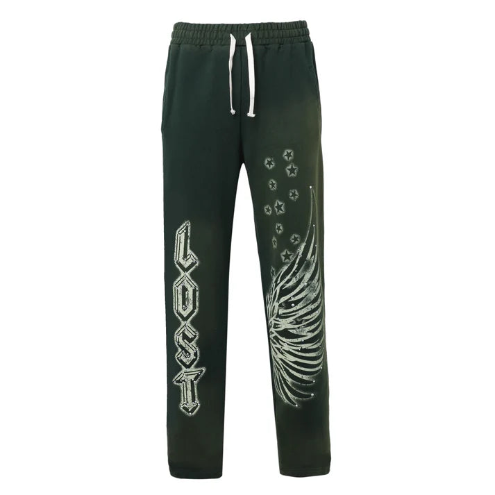 Lost Intricacy Green Sweatpants
