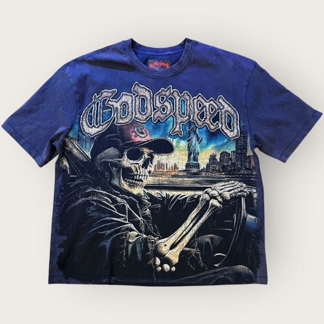 GODSPEED Sightseeing-Navy Wash-T-Shirt