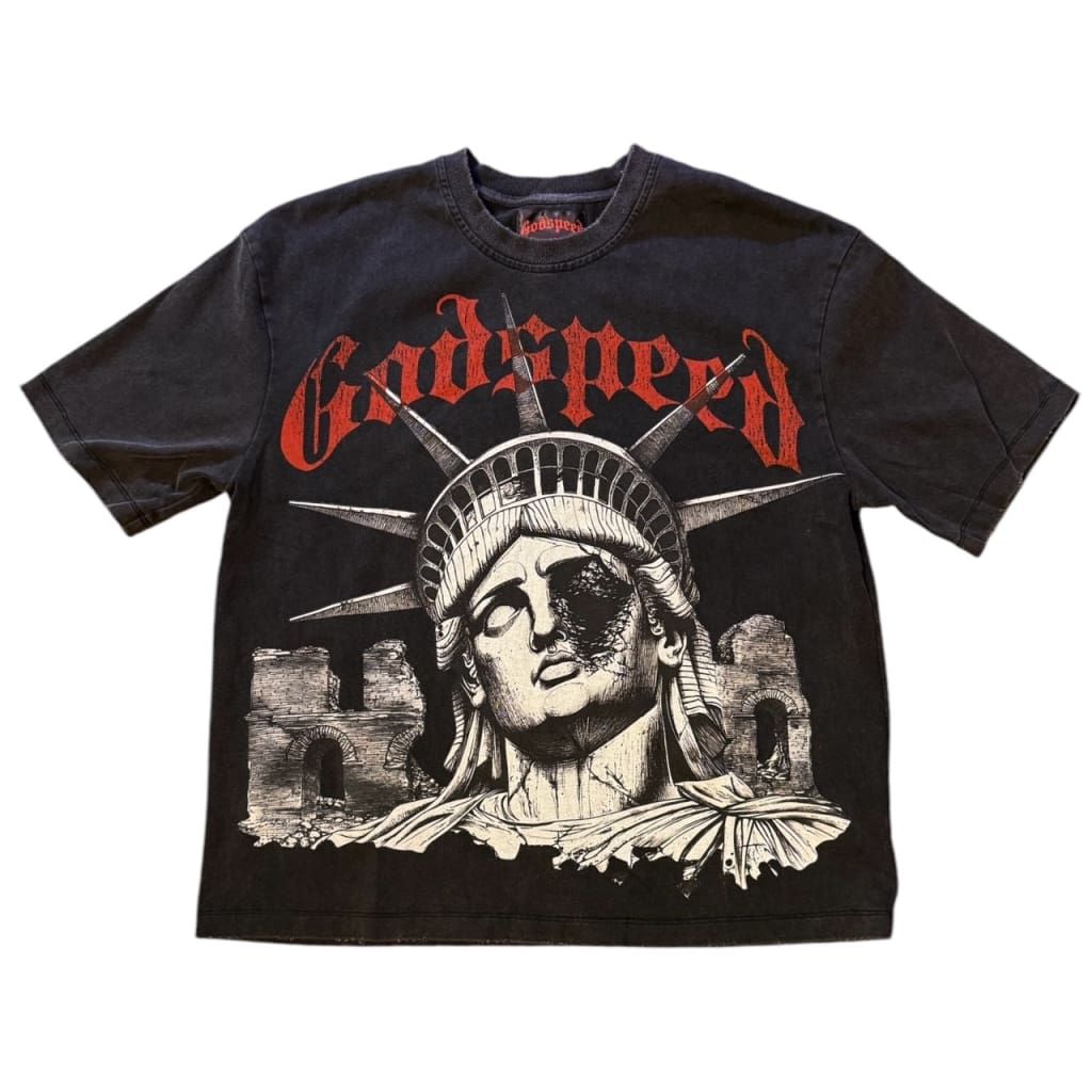 GODSPEED R-O-M-E Black-Wash T-Shirt