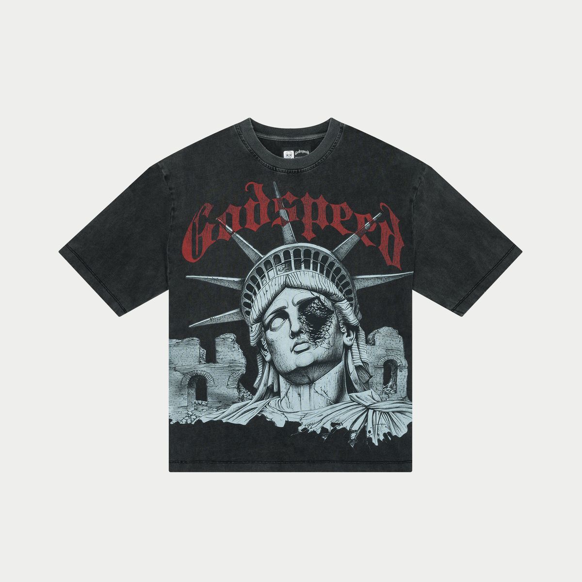 GODSPEED R-O-M-E Grey-Wash T-Shirt