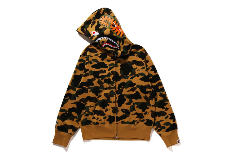 BAPE 1st Camo Shark Full Zip Hoodie Yellow