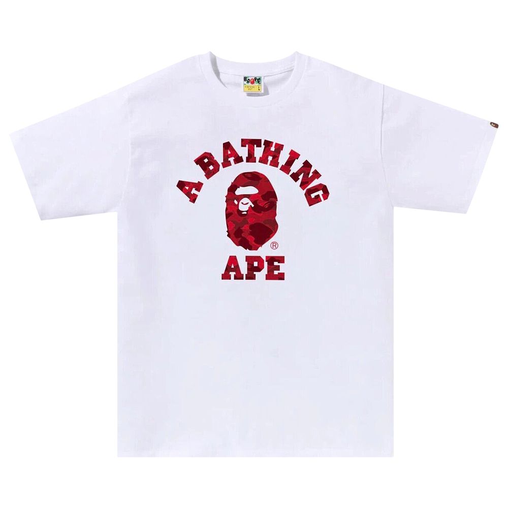 BAPE Color Camo College Tee White/Red