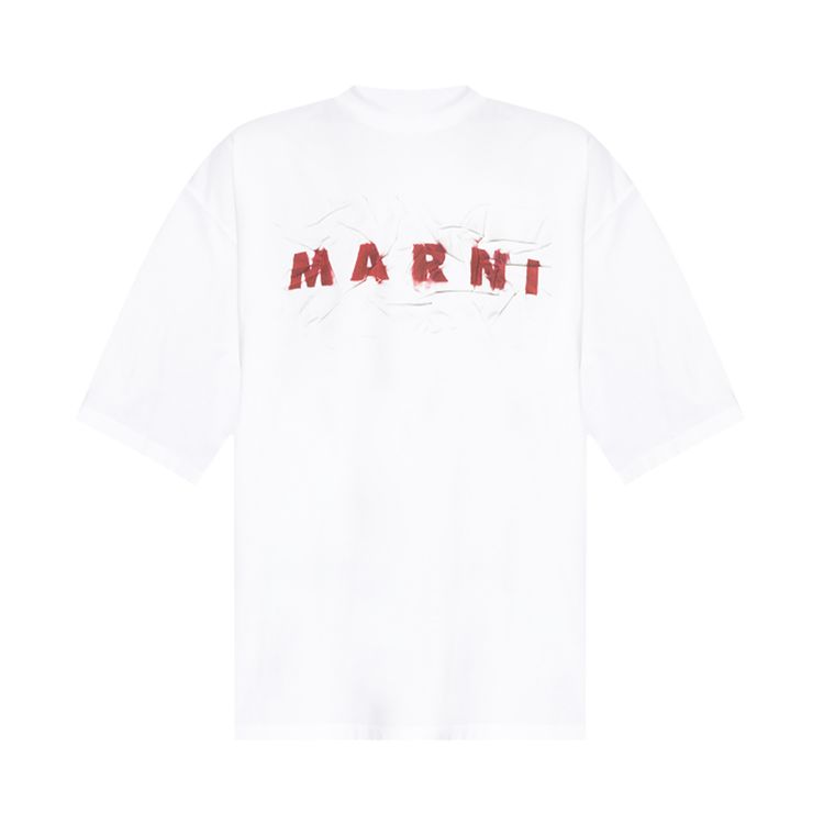 Marni Wrinkled Jersey T-Shirt 'Lily White'