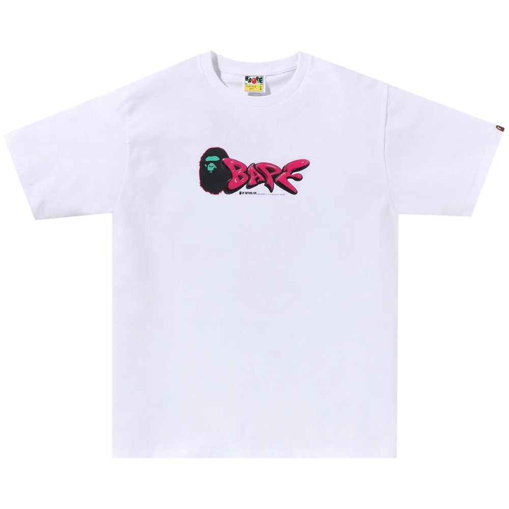 BAPE 3D Art Bape Logo Tee White