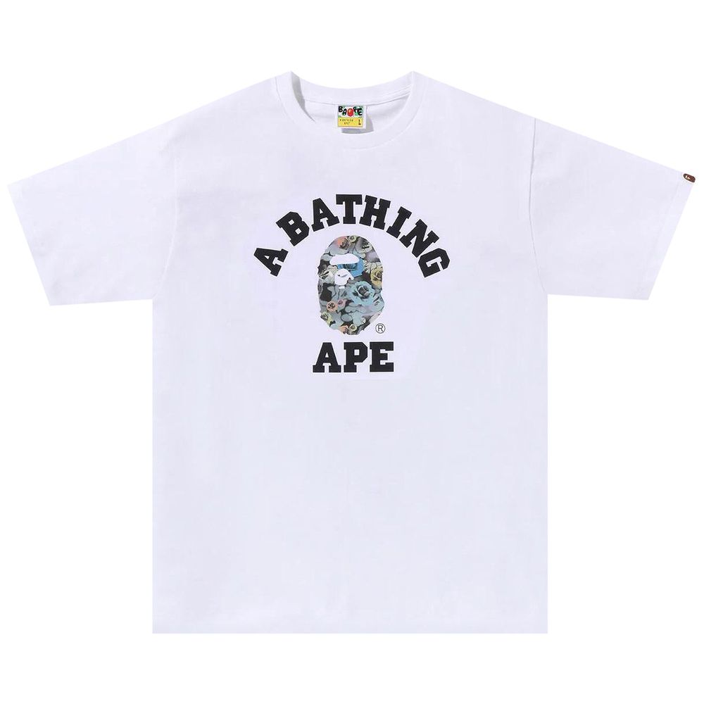 BAPE Floral Camo College Tee White