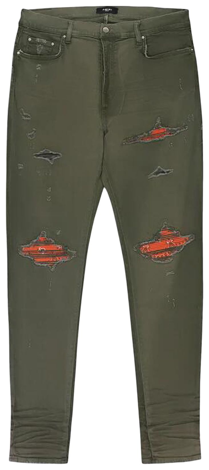 Amiri MX1 Bandana Jeans Military Orange