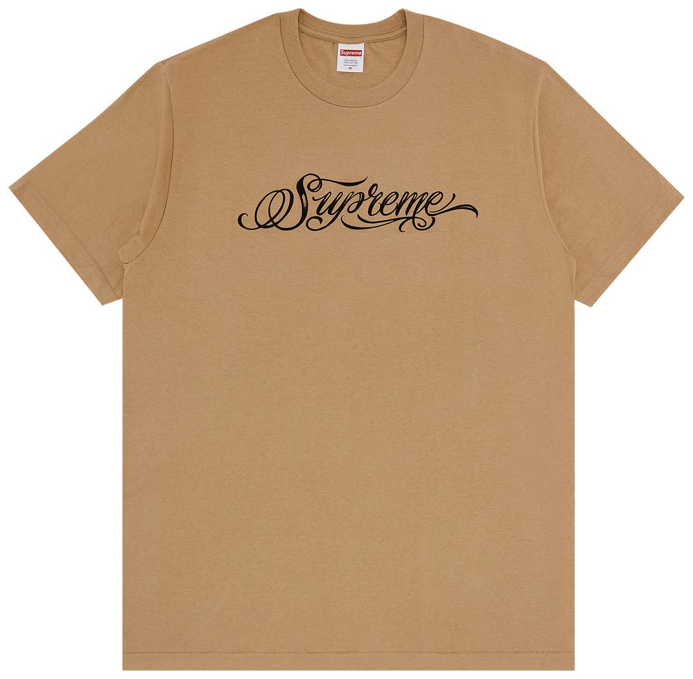 Supreme Script Tee Khaki