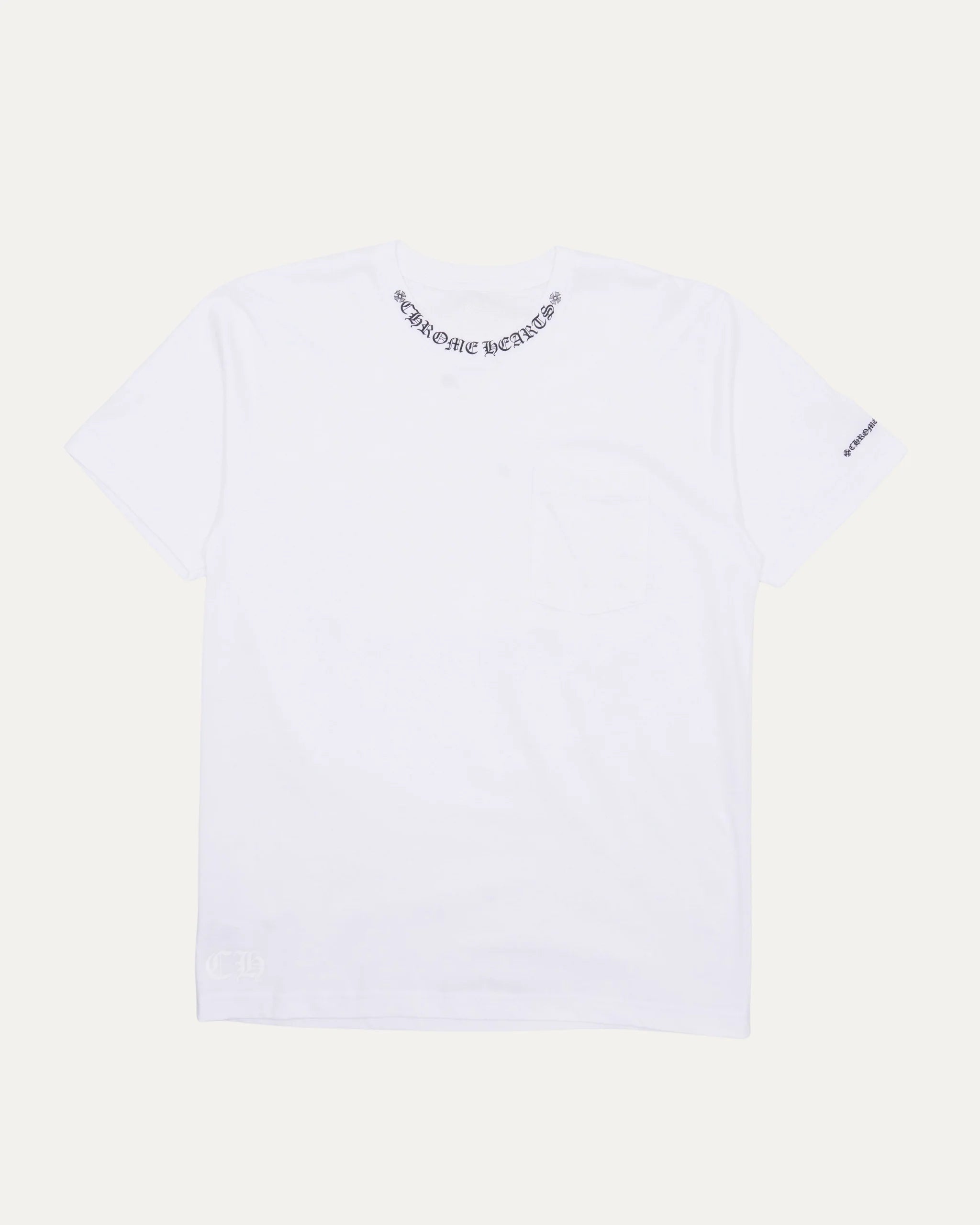 Chrome Hearts Neck Letters Logo T-shirt White