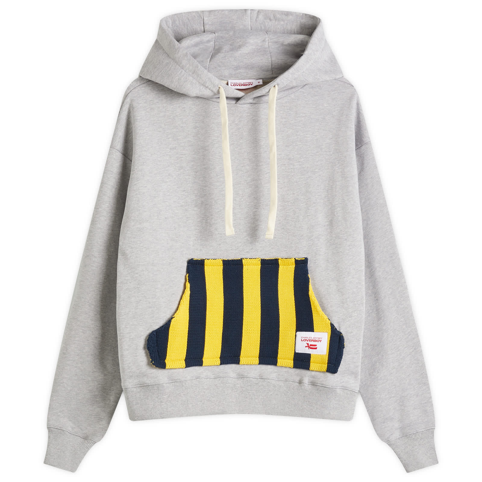 CHARLES JEFFREY LOVERBOY PATCH RABBIT EARS HOODY GREY