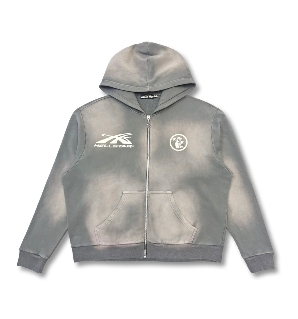 Hellstar Studios Zip Hoodie Gray