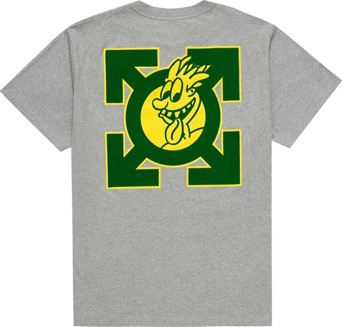 Off White Tongue Out Over T Shirt Grey/Green