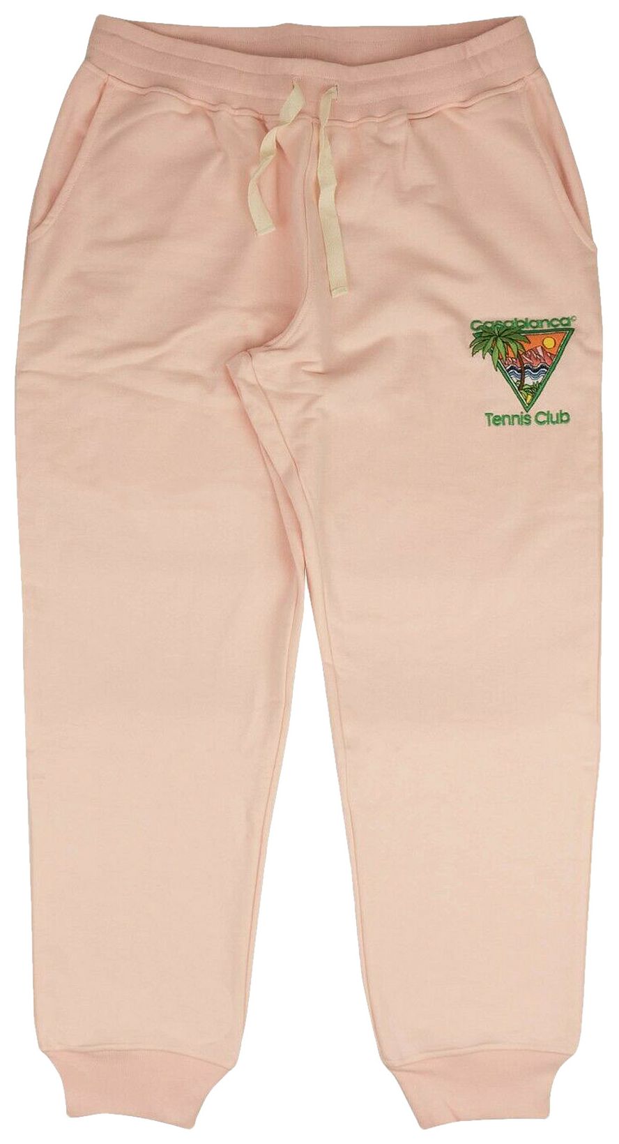 Casablanca Tennis Club Island Embroidered Sweatpants Pink