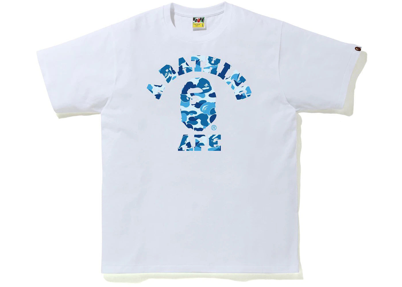 BAPE ABC Camo College Tee (SS21) White/Blue