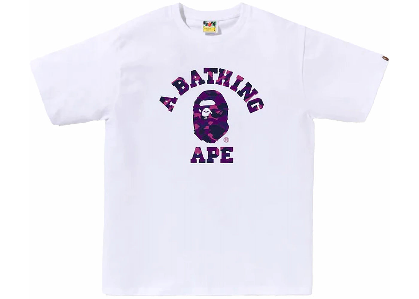 BAPE Color Camo College Tee (SS24) White/Purple