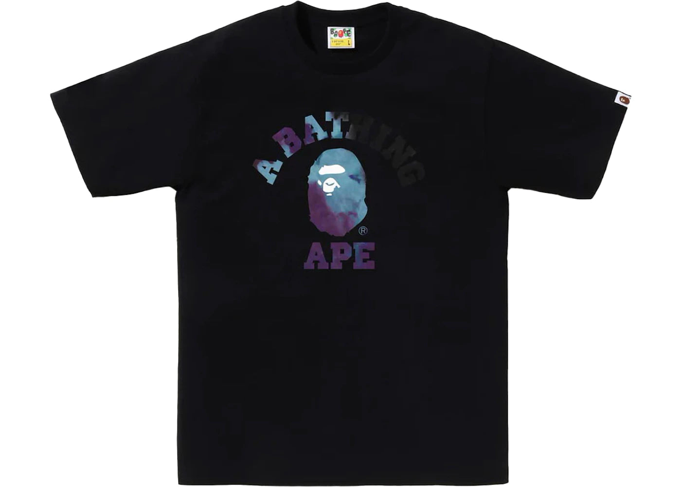 BAPE Tie Dye College Tee Black/Black