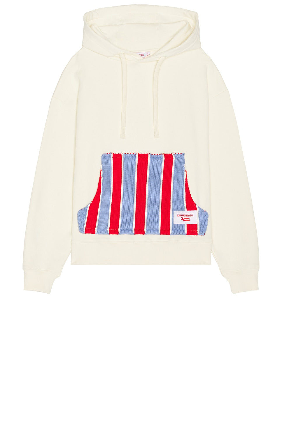 CHARLES JEFFREY LOVERBOY PATCH RABBIT EARS HOODY ECRU