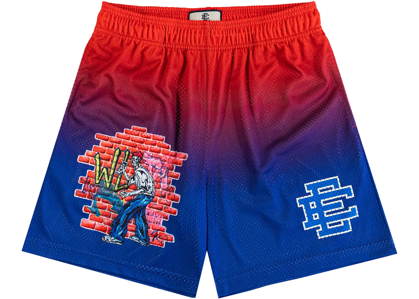 Eric Emanuel x Warren Lotas Shorts Red Blue