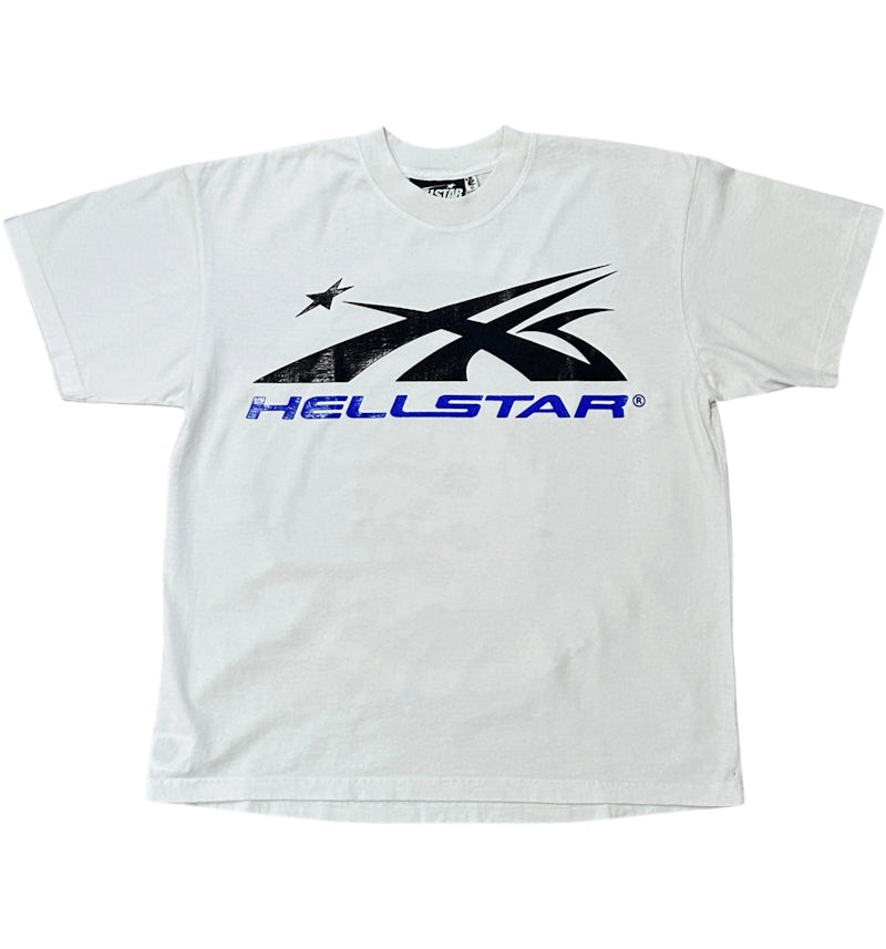 Hellstar Gel Sport Logo T-shirt White/Blue