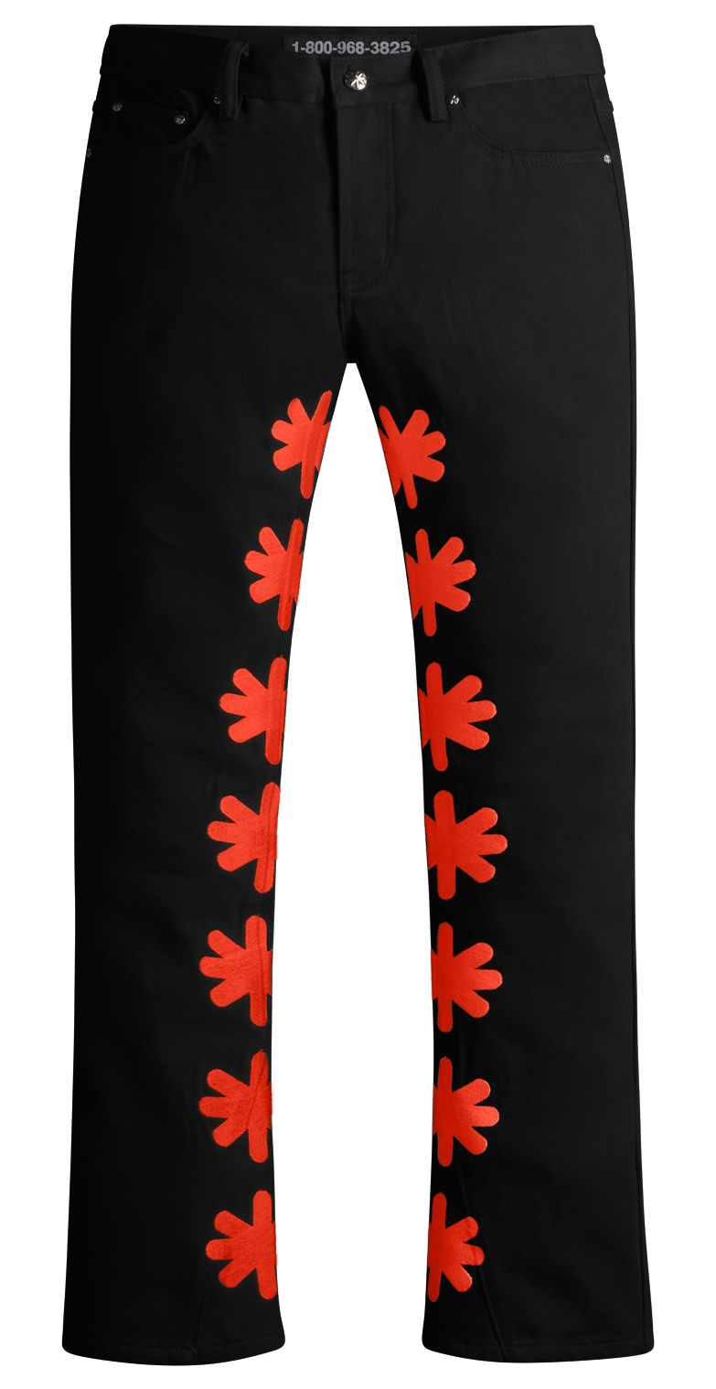 LOSTSHDWS DRKSHDWS DENIM PANT (RED)