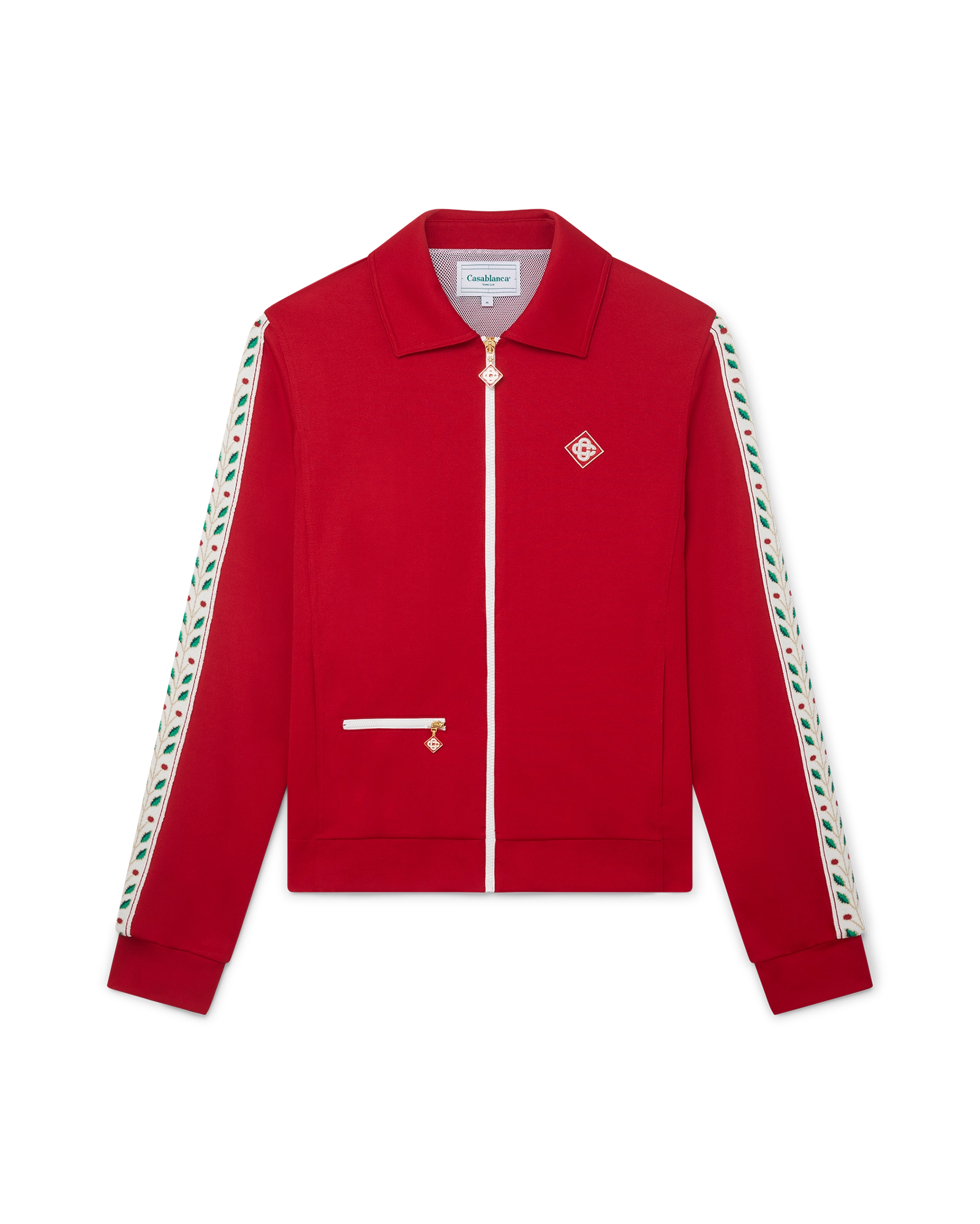 Casablanca Laurel Tricot Track Jacket Red