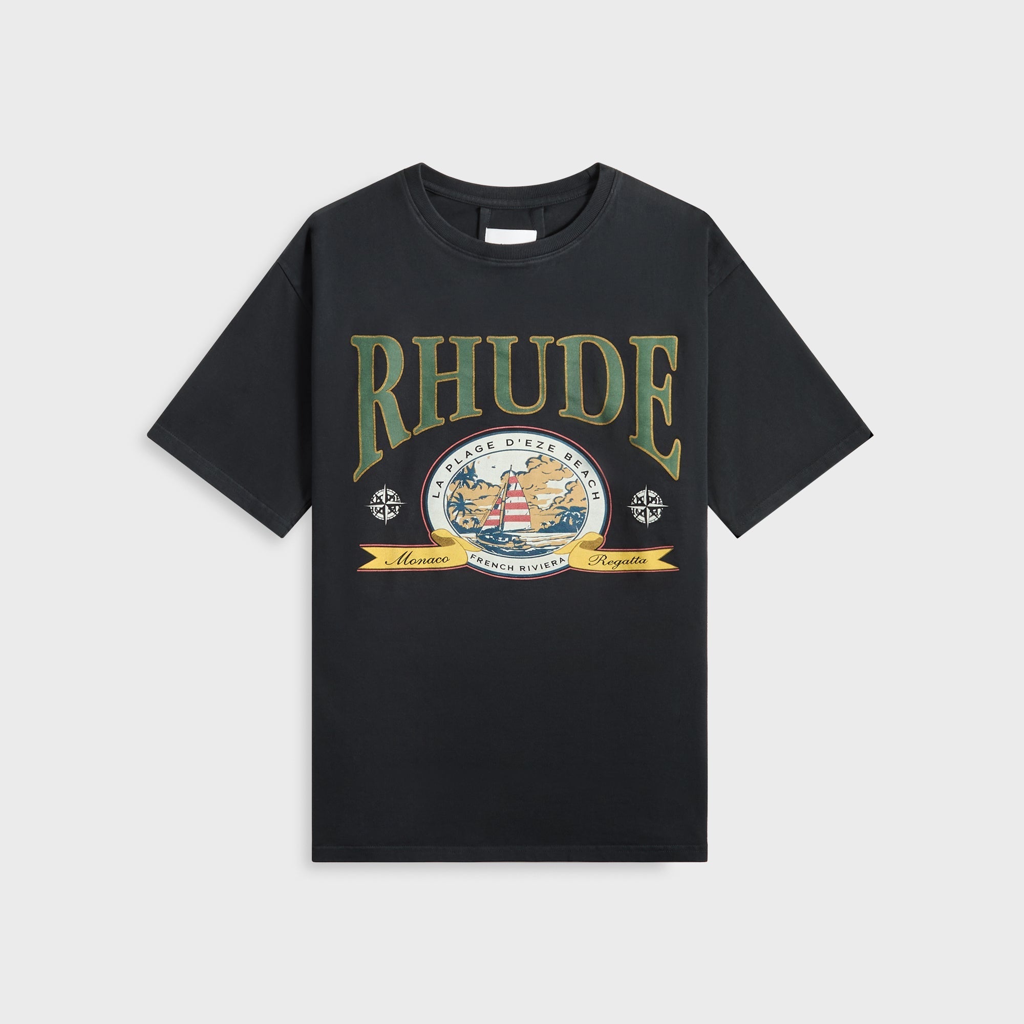 Rhude Monaco Regatta Vintage Tee Black