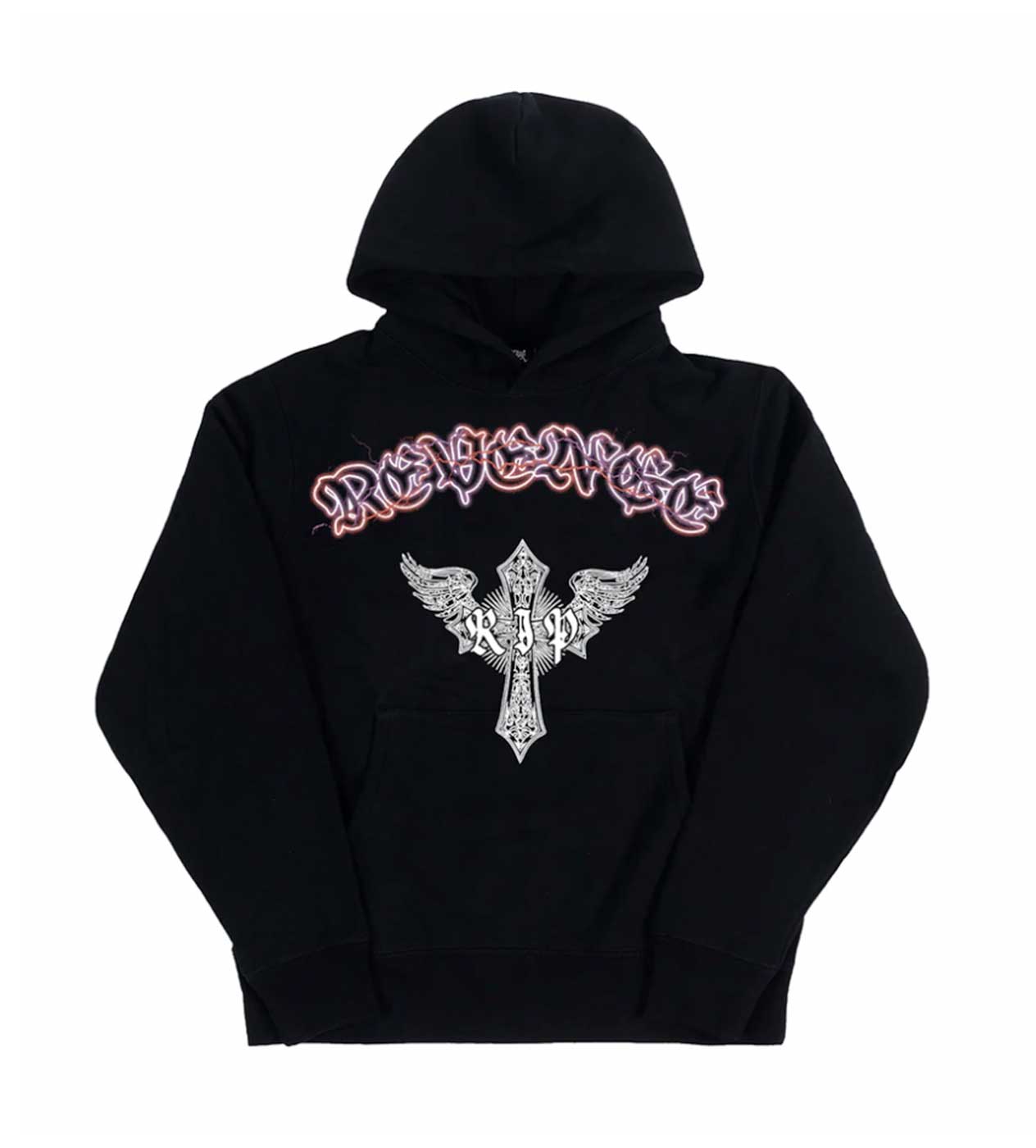 Revenge Skeleton Angel Hoodie Black