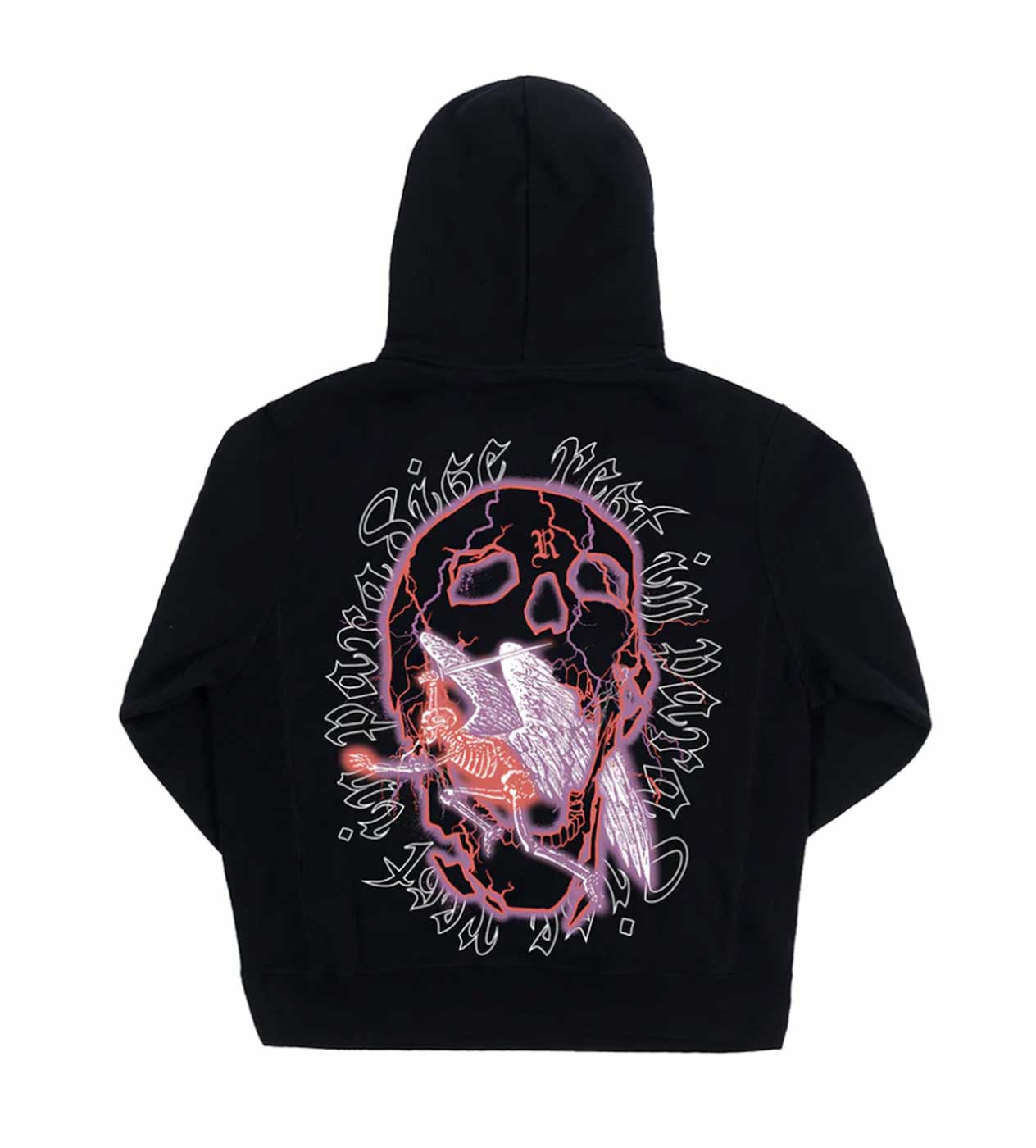 Revenge Skeleton Angel Hoodie Black
