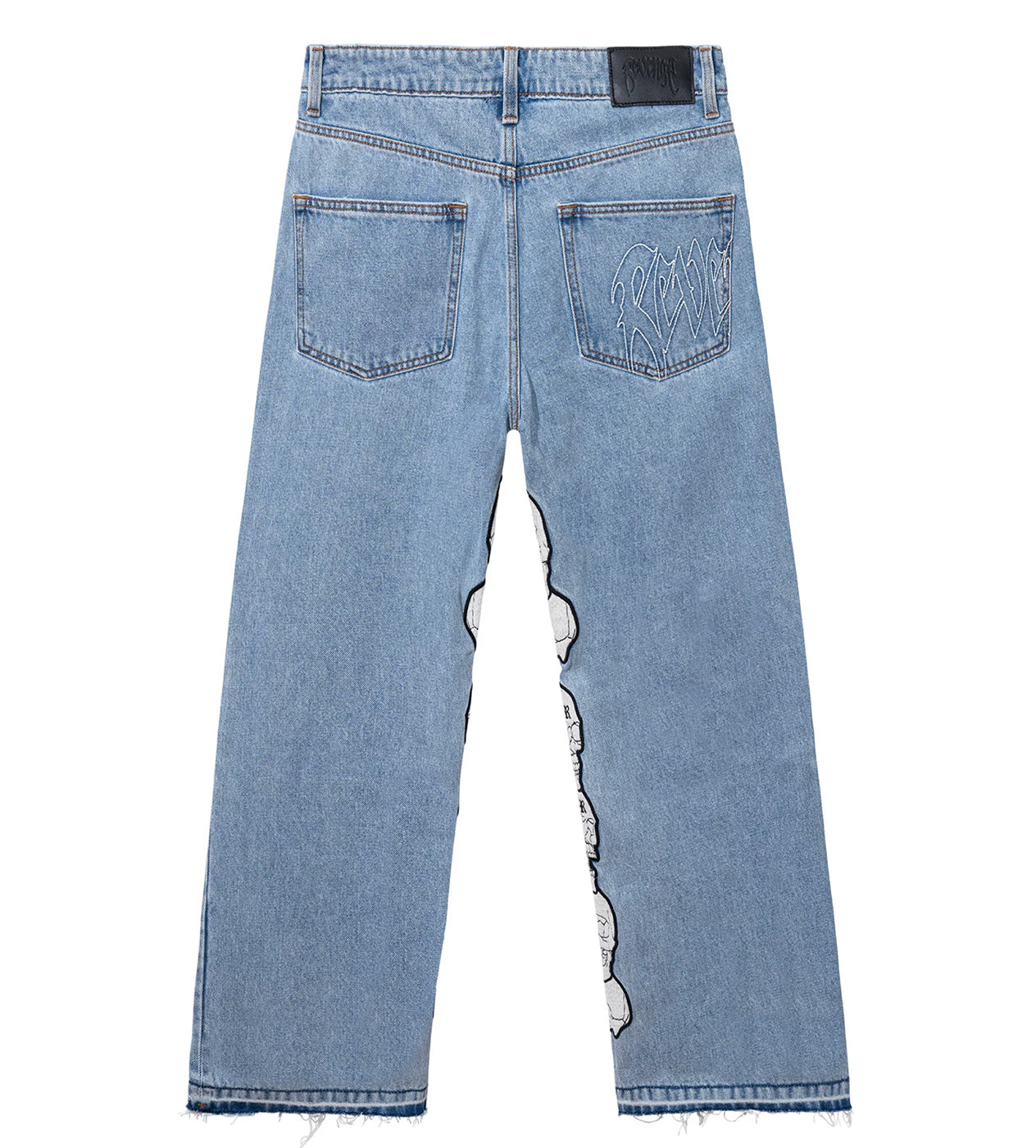 Revenge Skull Patch Denim Pant Indigo