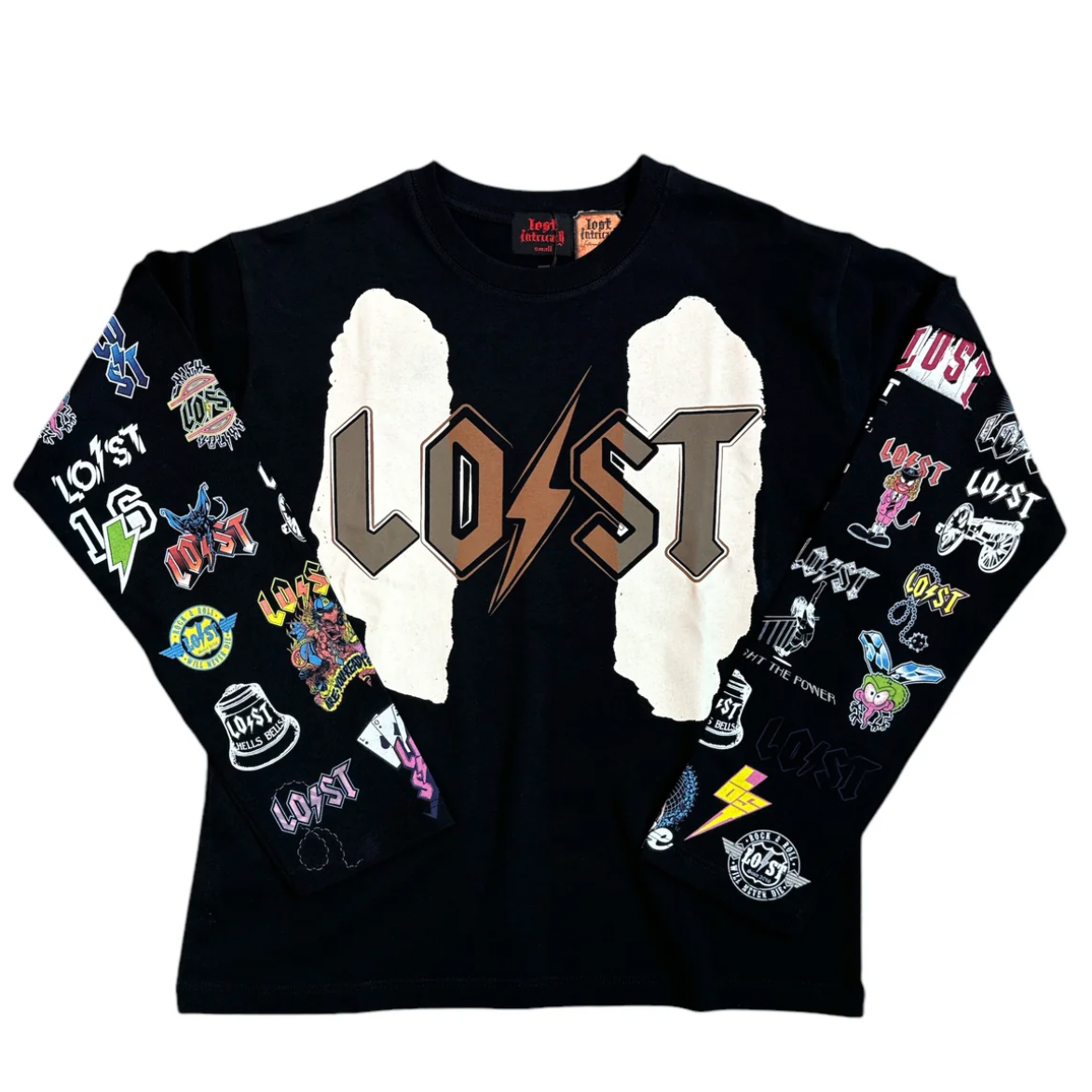 Lost Intricacy Logos Black Long Sleeve