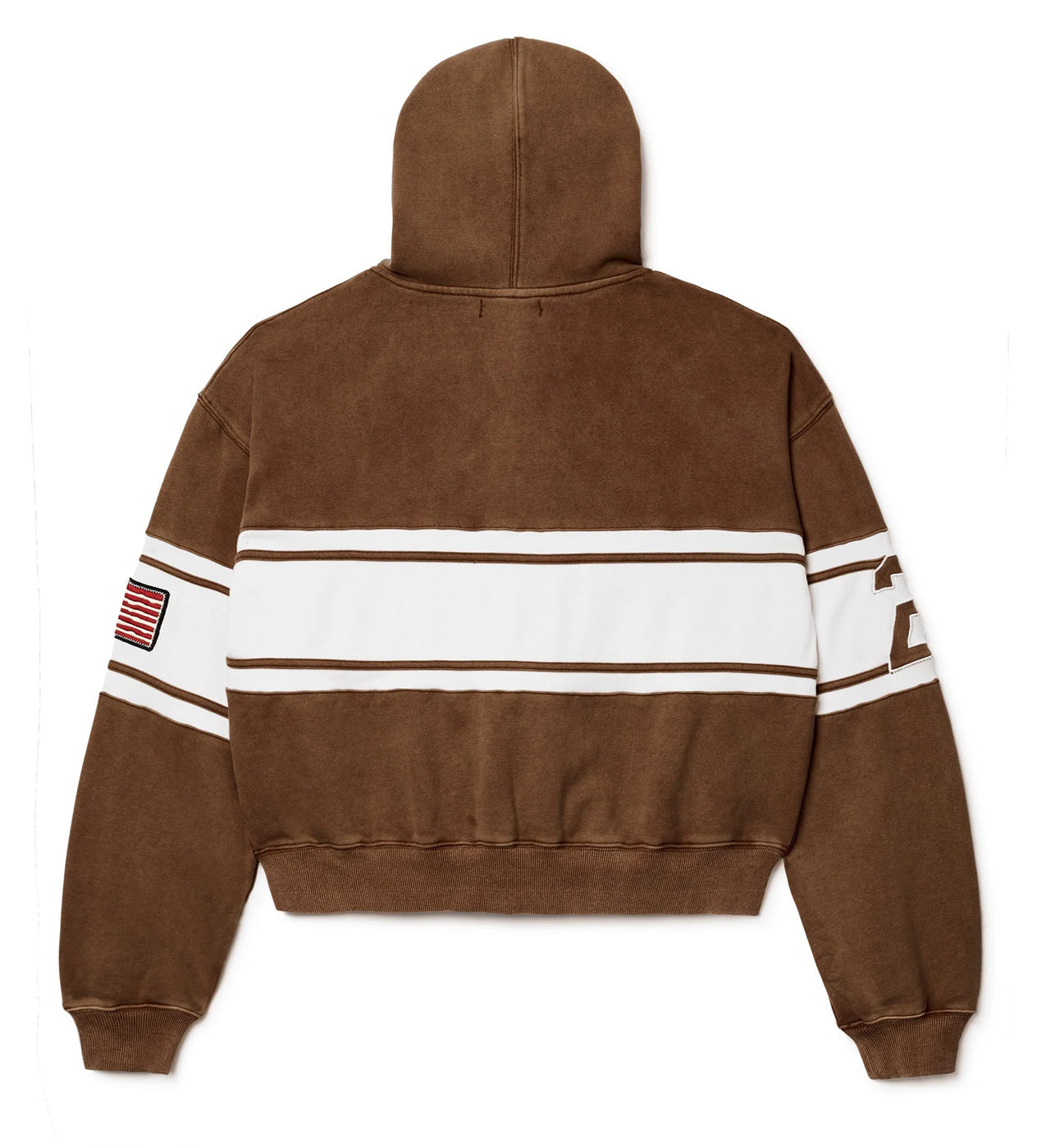 Vale Forever Cursive Zip Up Hoodie Brown