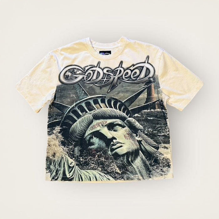 GODSPEED Sunken-Liberty-2- Bone T-Shirt