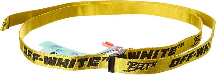 OFF-WHITE Quote Mini Tape Belt Yellow Black